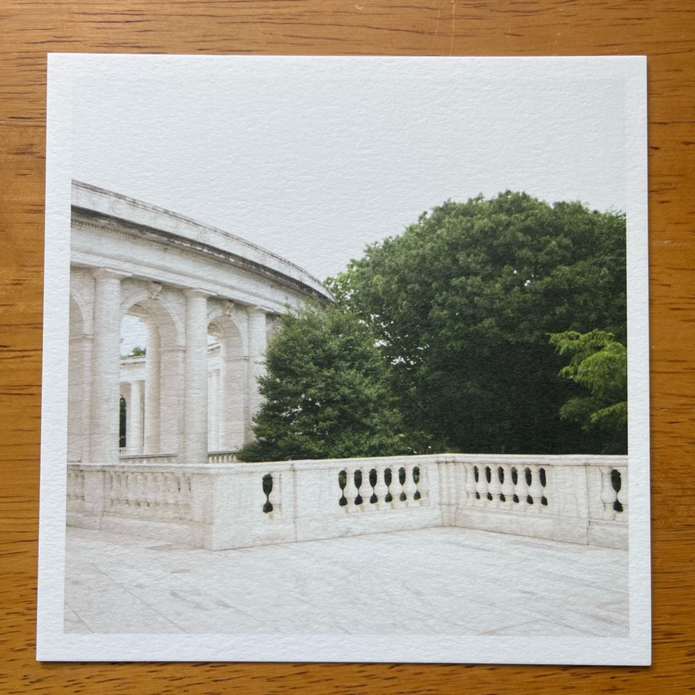 Art Print / 5x5 / White Marble / 35mm Film Photograph